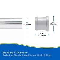 Kenney Twist & Fit No Tools 36-63 Adjustable Tension Shower Curtain Rod