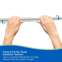 Kenney Twist & Fit No Tools 36-63 Adjustable Tension Shower Curtain Rod