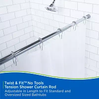 Kenney Twist & Fit No Tools 36-63 Adjustable Tension Shower Curtain Rod