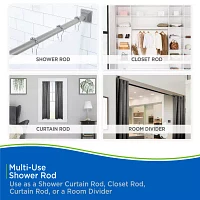 Kenney Twist & Fit No Tools 42-72 IN Adjustable Tension Shower Curtain Rod