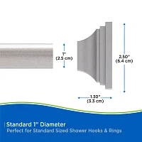Kenney Twist & Fit No Tools 42-72 IN Adjustable Tension Shower Curtain Rod