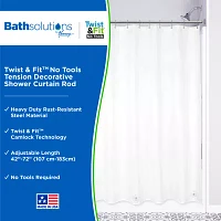 Kenney Twist & Fit No Tools 42-72 IN Adjustable Tension Shower Curtain Rod