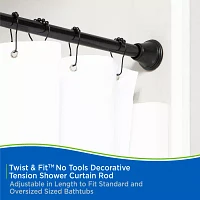 Kenney Twist & Fit No Tools Gloria 42-72 Adjustable Tension Shower Curtain Rod