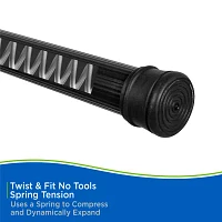 Kenney Twist & Fit No Tools 42-72 Adjustable Spring Tension Closet/Utility Curtain Rod