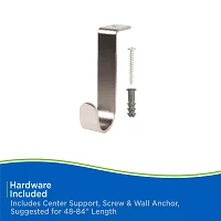 Kenney Twist & Fit No Tools 48-84 IN Adjustable Tension Closet/Utility Curtain Rod