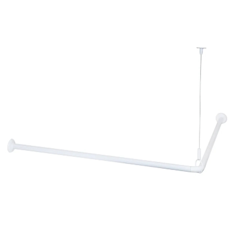 Kenney Twist & Fit No Tools Corner 36x36 IN Fixed Shower Curtain Rod