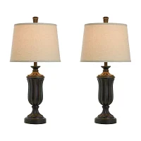 Stylecraft Wood 2-pc. Lamp Set