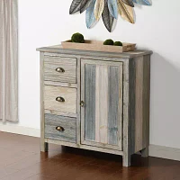 Sanibel 3 Drawer and Door Wooden Accent Cabinet