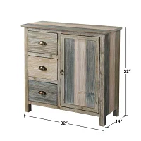 Sanibel 3 Drawer and Door Wooden Accent Cabinet