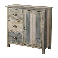 Sanibel 3 Drawer and Door Wooden Accent Cabinet