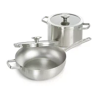 BergHOFF Leo Graphite 4-pc. Stainless Steel Dishwasher Safe Cookware Set