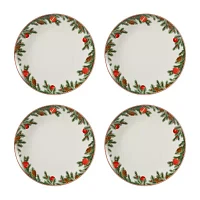 Martha Stewart Festive Bow 4-pc. Ceramic Dinner Plate