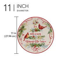 Certified International Winter Greens 4-pc. Earthenware Dinner Plate