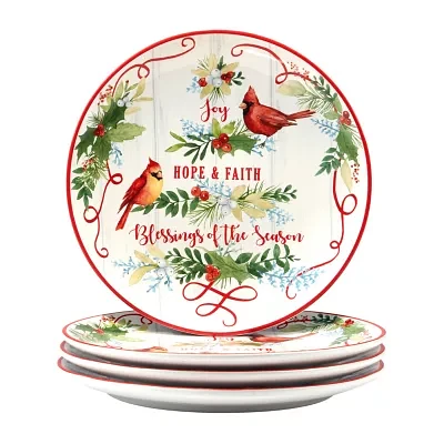 Certified International Winter Greens 4-pc. Earthenware Dinner Plate