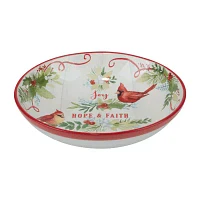 Certified International Winter Greens Serving Bowl