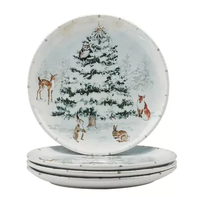 Certified International Winter's Frost 4-pc. Earthenware Dinner Plate