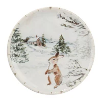 Certified International Winter's Frost 4-pc. Earthenware Dessert Plate