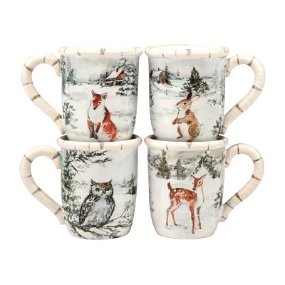 Certified International Winter's Frost 4-pc. Coffee Mug