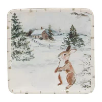 Certified International Winter's Frost 4-pc. Earthenware Appetizer Plate