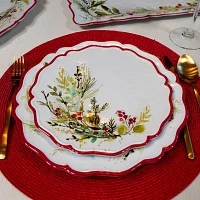 Certified International Christmas Gatherings 4-pc. Earthenware Salad Plate