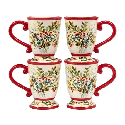 Certified International Christmas Gatherings 4-pc. Coffee Mug