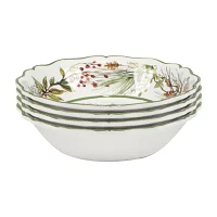 Certified International Winter Forest 4-pc.Melamine Ice Cream Bowl