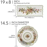 Certified International Winter's Forest 2-pc. Melamine Chip + Dip Set