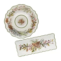 Certified International Winter's Forest 2-pc. Melamine Chip + Dip Set