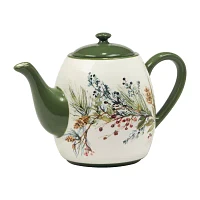 Certified International Winter's Forest Ceramic Teapot