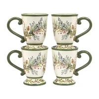 Certified International Winter Forest 4-pc. Coffee Mug