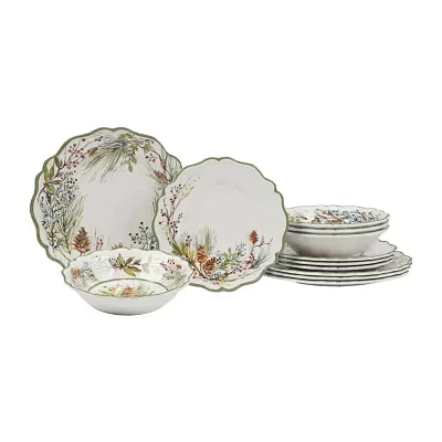 Certified International Winter's Forest 12-pc. Melamine Dinnerware Set