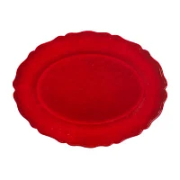 Certified International Red Crackle Serving Platter