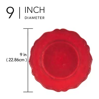 Certified International Red Crackle 4-pc. Melamine Salad Plate