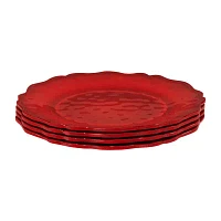 Certified International 4-pc. Red Crackle Melamine Dinner Plate