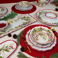 Certified International Christmas Gatherings 2-pc. Melamine Chip + Dip Set