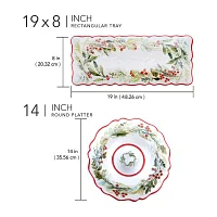 Certified International Christmas Gatherings 2-pc. Melamine Chip + Dip Set