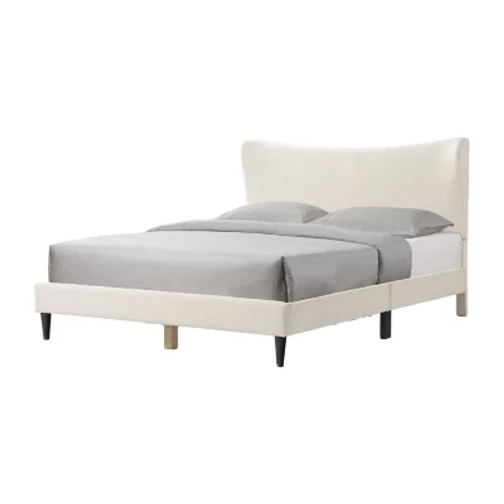 Lumi Wingback Upholstered Queen Bed