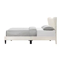 Lumi Wingback Upholstered Queen Bed