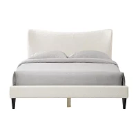 Lumi Wingback Upholstered Queen Bed