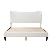 Lumi Wingback Upholstered Queen Bed