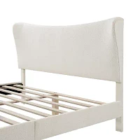 Lumi Wingback Upholstered Queen Bed