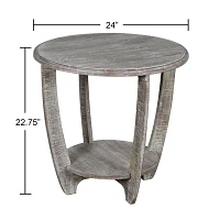 Antique Side Table with Curved Legs