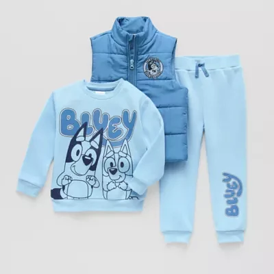 Toddler Boys 3-pc. Fleece Bluey Pant Set