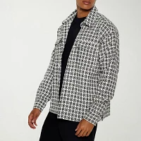 Forever 21 Mens Long Sleeve Textured Button-Down Shirt