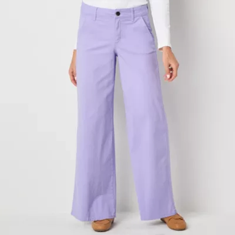 St. John's Bay-Tall Regular Fit Wide Leg Trouser