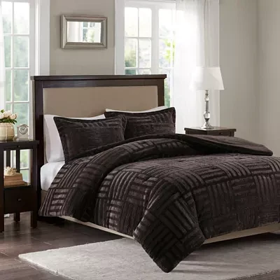 Madison Park Arctic Faux Fur Down Alternative Comforter Mini Set