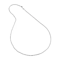 14K White Gold 16-20" 1.4mm Crisscross Chain