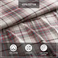 Eddie Bauer® Montlake Easy Care Flannel Sheet Set