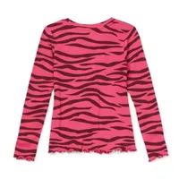 Thereabouts Little & Big Girls Round Neck Long Sleeve T-Shirt