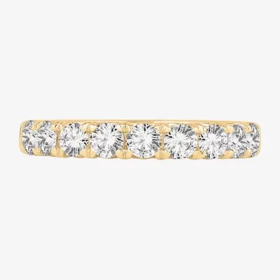 9-Stone (H-I / Si1-Si2) 2 CT. T.W. Lab Grown White Diamond 14K Gold Wedding Band